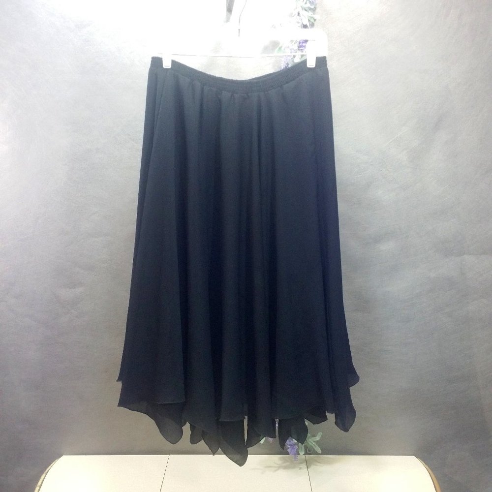 Seraglio Black Handkerchief Hem Skirt SZ M